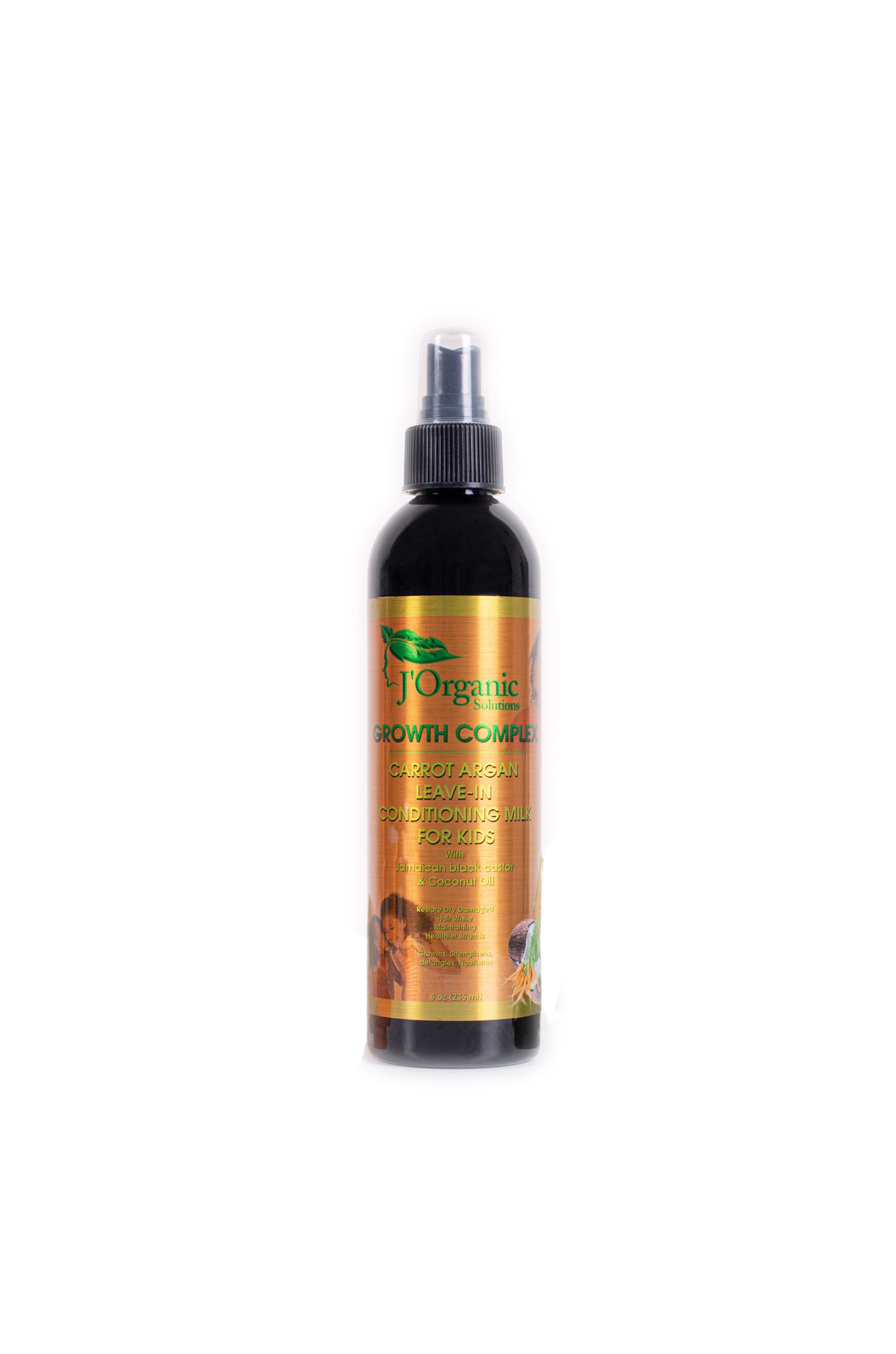 Kids Leave-In Conditioner for Curly Hair – Detangling Moisture Milk, Carrot & Argan Natural | J'Organic Solutions