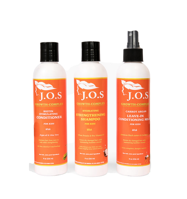 Kids shampoo, conditioner and leave-in wash-day trio for curly and 4C hair